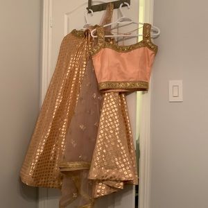 Peach poonam’s kaurture lengha